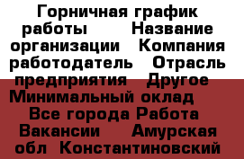 Горничная-график работы 1/2 › Название организации ­ Компания-работодатель › Отрасль предприятия ­ Другое › Минимальный оклад ­ 1 - Все города Работа » Вакансии   . Амурская обл.,Константиновский р-н